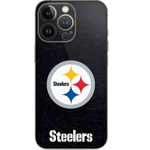 NFL Pittsburgh Steelers Distressed iPhone 15 Pro Skin