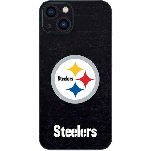NFL Pittsburgh Steelers Distressed iPhone 15 Skin