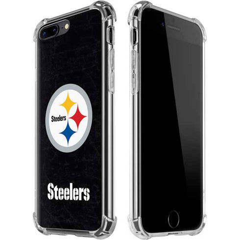 NFL Pittsburgh Steelers Distressed iPhone 7/8 Plus Clear Case