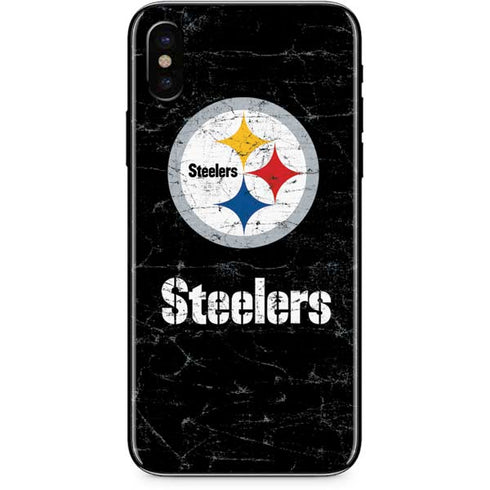 NFL Pittsburgh Steelers Distressed iPhone X Skin