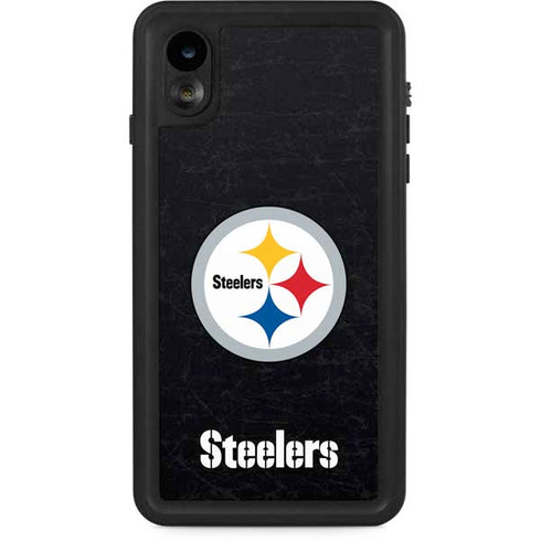 NFL Pittsburgh Steelers Distressed iPhone XR Waterproof Case