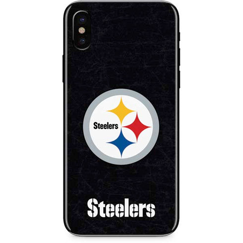 NFL Pittsburgh Steelers Distressed iPhone XS Skin