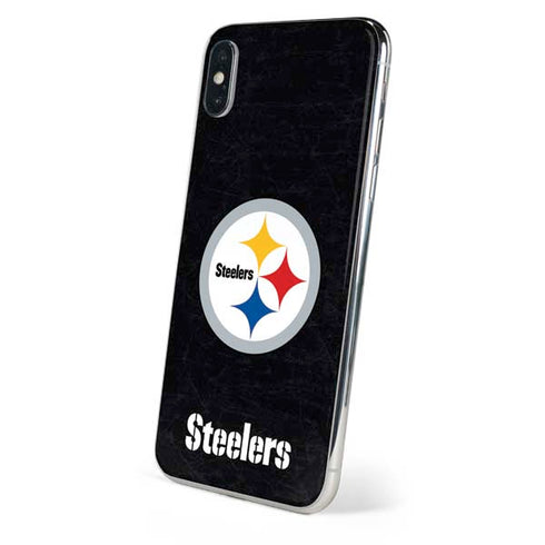 NFL Pittsburgh Steelers Distressed iPhone XS Skin