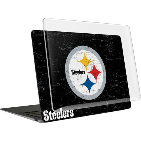 NFL Pittsburgh Steelers Distressed MacBook Air 13in M1 (2021) Case plus Skin