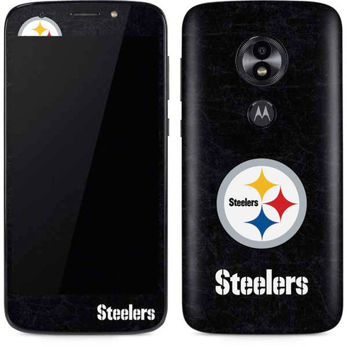 NFL Pittsburgh Steelers Distressed Moto E5 Play Skin