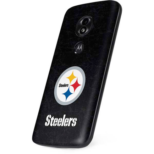 NFL Pittsburgh Steelers Distressed Moto E5 Play Skin