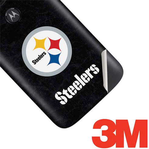 NFL Pittsburgh Steelers Distressed Moto E5 Play Skin