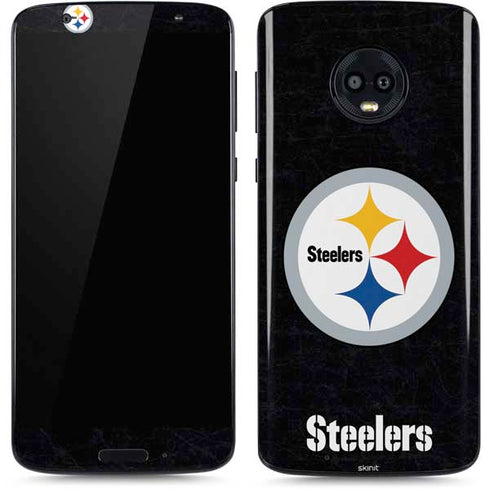 NFL Pittsburgh Steelers Distressed Moto G6 Skin