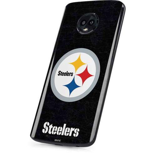 NFL Pittsburgh Steelers Distressed Moto G6 Skin