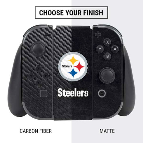 NFL Pittsburgh Steelers Distressed Nintendo Switch Bundle Skin