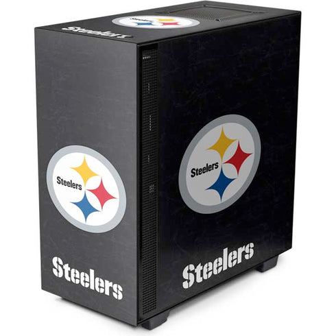 NFL Pittsburgh Steelers Distressed NZXT H510 Compact ATX Mid-Tower Case Skin