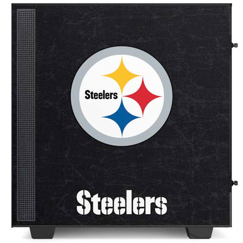 NFL Pittsburgh Steelers Distressed NZXT H510 Compact ATX Mid-Tower Case Skin