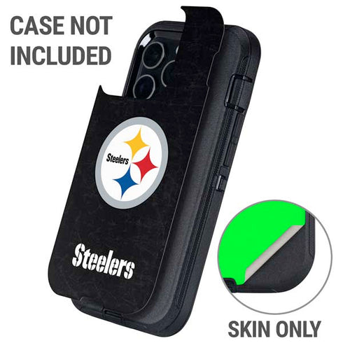 NFL Pittsburgh Steelers Distressed Otterbox Defender iPhone Skin