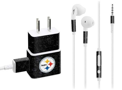 NFL Pittsburgh Steelers Distressed Phone Charger Skin