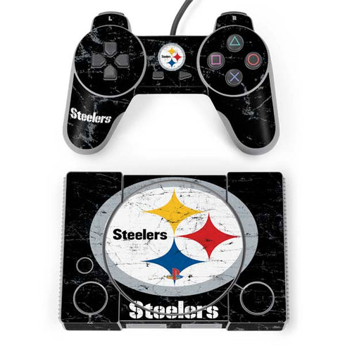 NFL Pittsburgh Steelers Distressed PlayStation Classic Bundle Skin