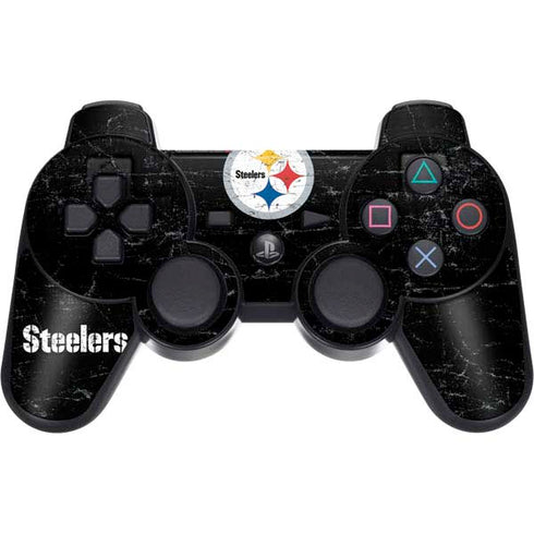 NFL Pittsburgh Steelers Distressed PS3 Dual Shock wireless controller Skin