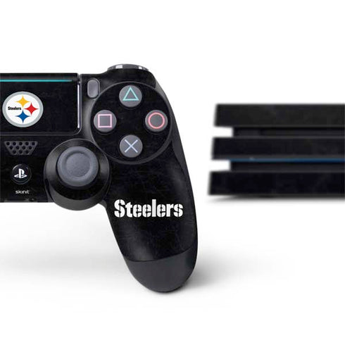 NFL Pittsburgh Steelers Distressed PS4 Pro Bundle Skin