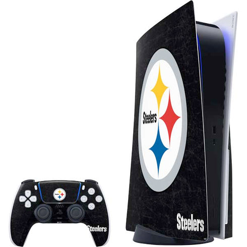 NFL Pittsburgh Steelers Distressed PS5 Bundle Skin