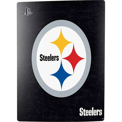 NFL Pittsburgh Steelers Distressed PS5 Console Skin