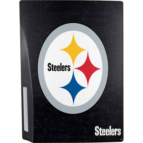 NFL Pittsburgh Steelers Distressed PS5 Console Skin