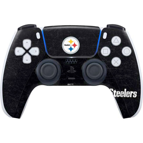 NFL Pittsburgh Steelers Distressed PS5 Controller Skin