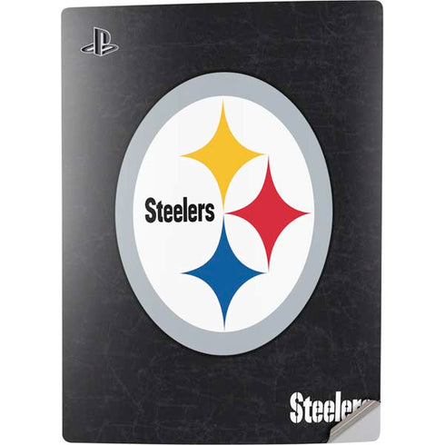 NFL Pittsburgh Steelers Distressed PS5 Digital Edition Console Skin