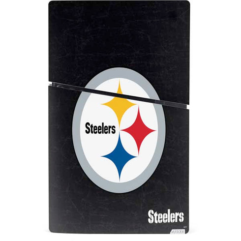NFL Pittsburgh Steelers Distressed PS5 Slim Digital Edition Bundle Skin