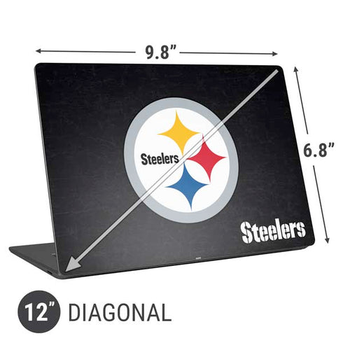 NFL Pittsburgh Steelers Distressed Universal Laptop 12in (9.8 x 6.8in) Skin
