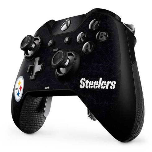 NFL Pittsburgh Steelers Distressed Xbox One Elite Controller Skin