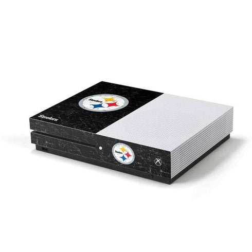 NFL Pittsburgh Steelers Distressed Xbox One S Console Skin