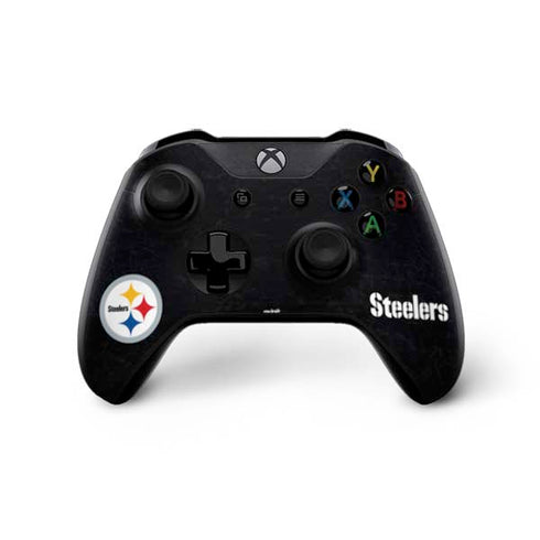 NFL Pittsburgh Steelers Distressed Xbox One X Controller Skin