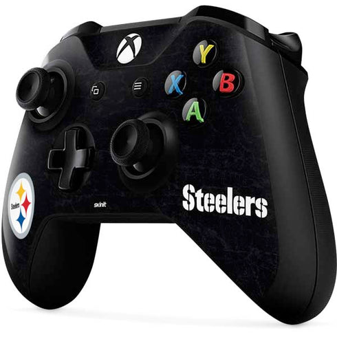 NFL Pittsburgh Steelers Distressed Xbox One X Controller Skin