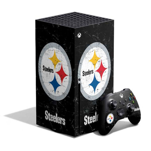 NFL Pittsburgh Steelers Distressed Xbox Series X Bundle Skin