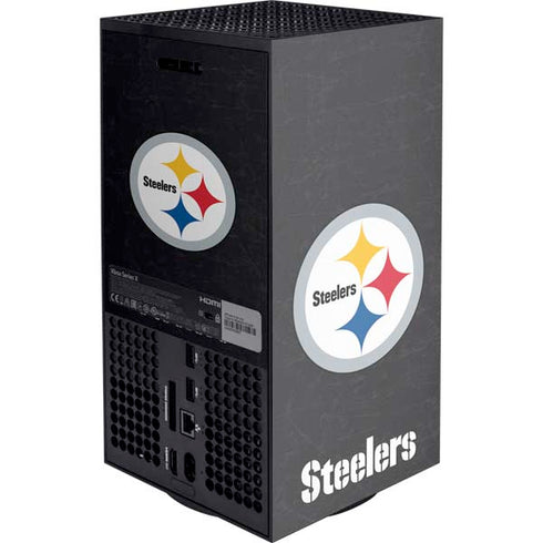 NFL Pittsburgh Steelers Distressed Xbox Series X Console Skin