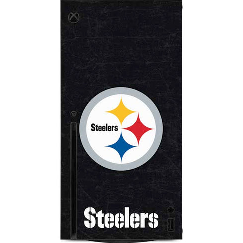 NFL Pittsburgh Steelers Distressed Xbox Series X Console Skin