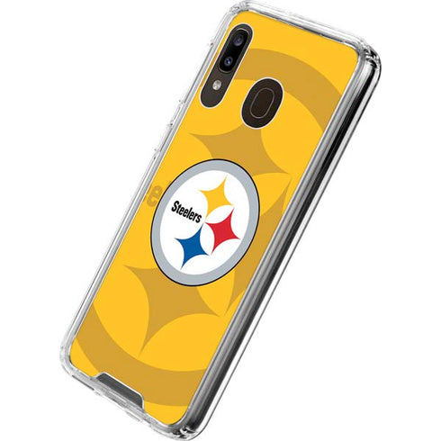NFL Pittsburgh Steelers Double Vision Galaxy A30 Clear Case