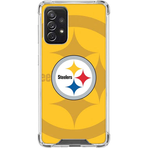 NFL Pittsburgh Steelers Double Vision Galaxy A72 5G Clear Case
