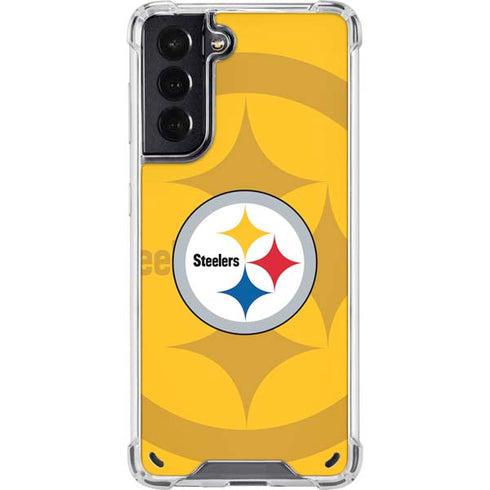 NFL Pittsburgh Steelers Double Vision Galaxy S21 5G Clear Case