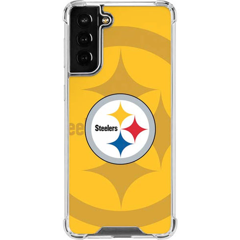 NFL Pittsburgh Steelers Double Vision Galaxy S21 FE Clear Case