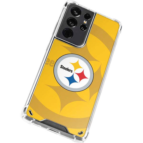 NFL Pittsburgh Steelers Double Vision Galaxy S21 Ultra 5G Clear Case