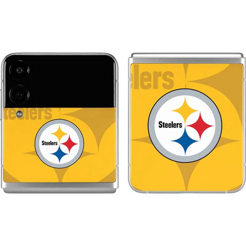 NFL Pittsburgh Steelers Double Vision Galaxy Z Flip4 5G Skin