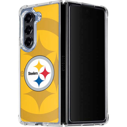 NFL Pittsburgh Steelers Double Vision Galaxy Z Fold5 5G Clear Case