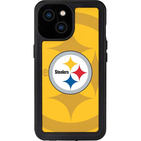 NFL Pittsburgh Steelers Double Vision iPhone 13 Mini Waterproof Case