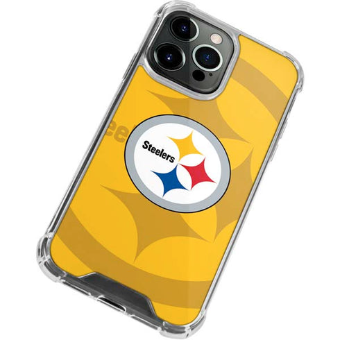 NFL Pittsburgh Steelers Double Vision iPhone 13 Pro Clear Case