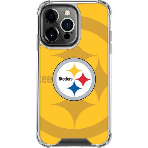 NFL Pittsburgh Steelers Double Vision iPhone 15 Pro Clear Case
