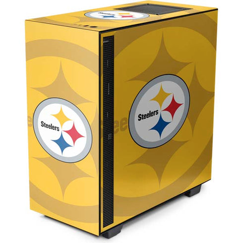 NFL Pittsburgh Steelers Double Vision NZXT H510 Compact ATX Mid-Tower Case Skin