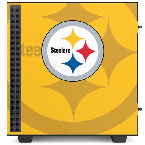 NFL Pittsburgh Steelers Double Vision NZXT H510 Compact ATX Mid-Tower Case Skin