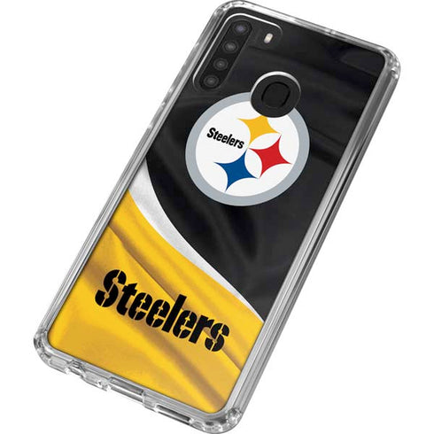 NFL Pittsburgh Steelers Galaxy A21 Clear Case