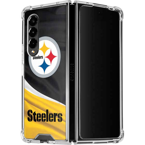 NFL Pittsburgh Steelers Galaxy Z Fold4 5G Clear Case