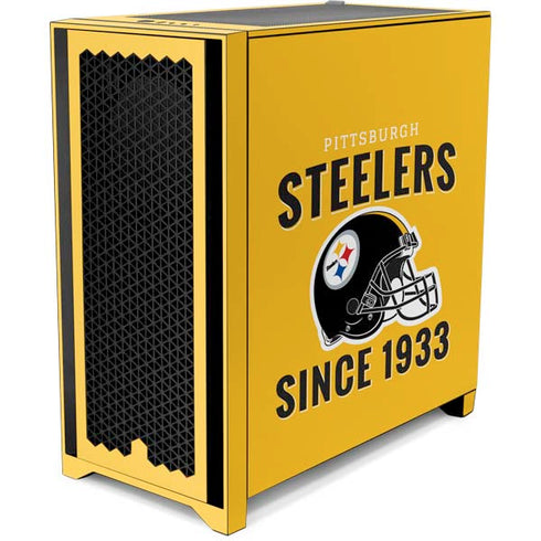 NFL Pittsburgh Steelers Helmet Corsair 4000D Tempered Glass Mid-Tower ATX Case Skin